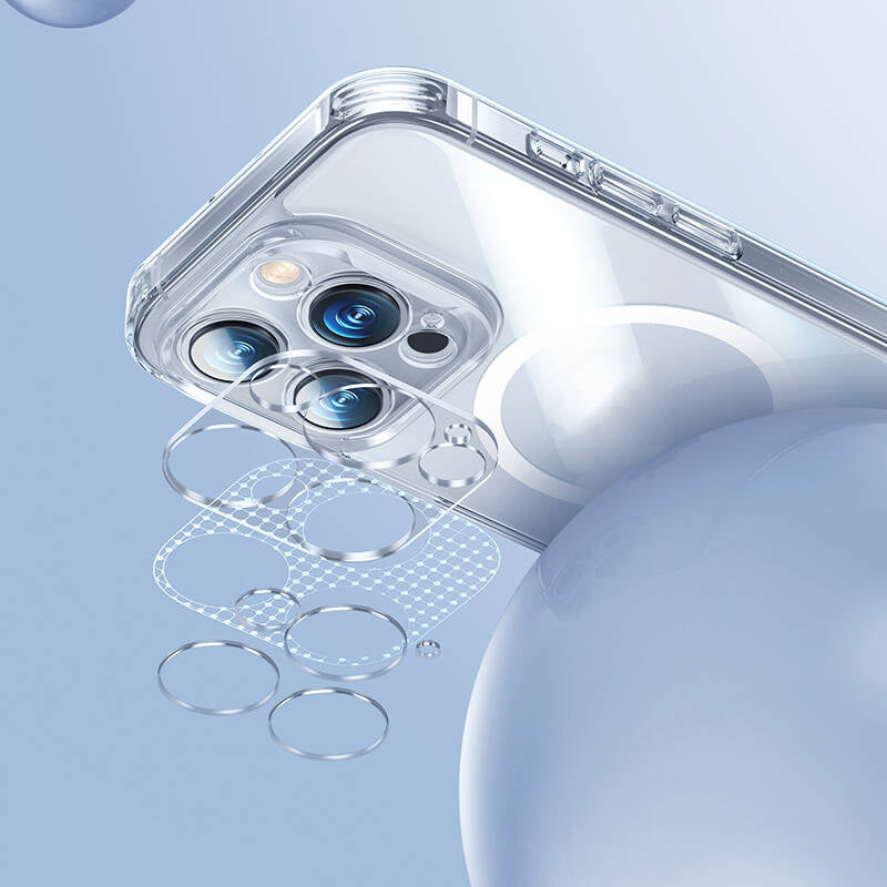 iPhone 14 Pro Max Kılıf Magsafe Şarj Özellikli Kamera Korumalı Benks Corning Glass Serisi Kılıf Renksiz