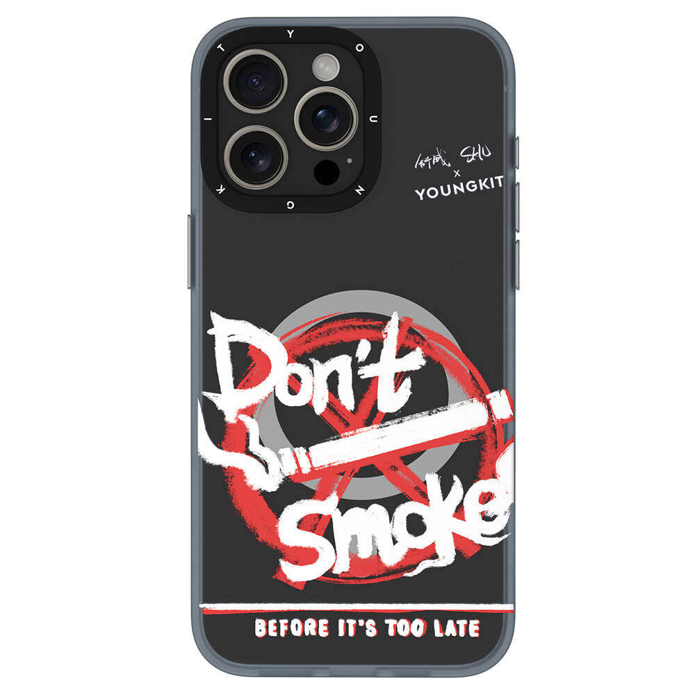 iPhone 14 Pro Max Kılıf Magsafe Şarj Özellikli Shu Tasarımlı Youngkit City Serisi Kılıf Siyah-Kırmızı