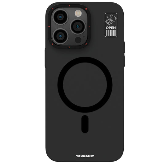 Apple iPhone 14 Pro Max Kılıf M-safe Şarj Özellikli Standlı YoungKit Hermit Bracket Serisi Kapak