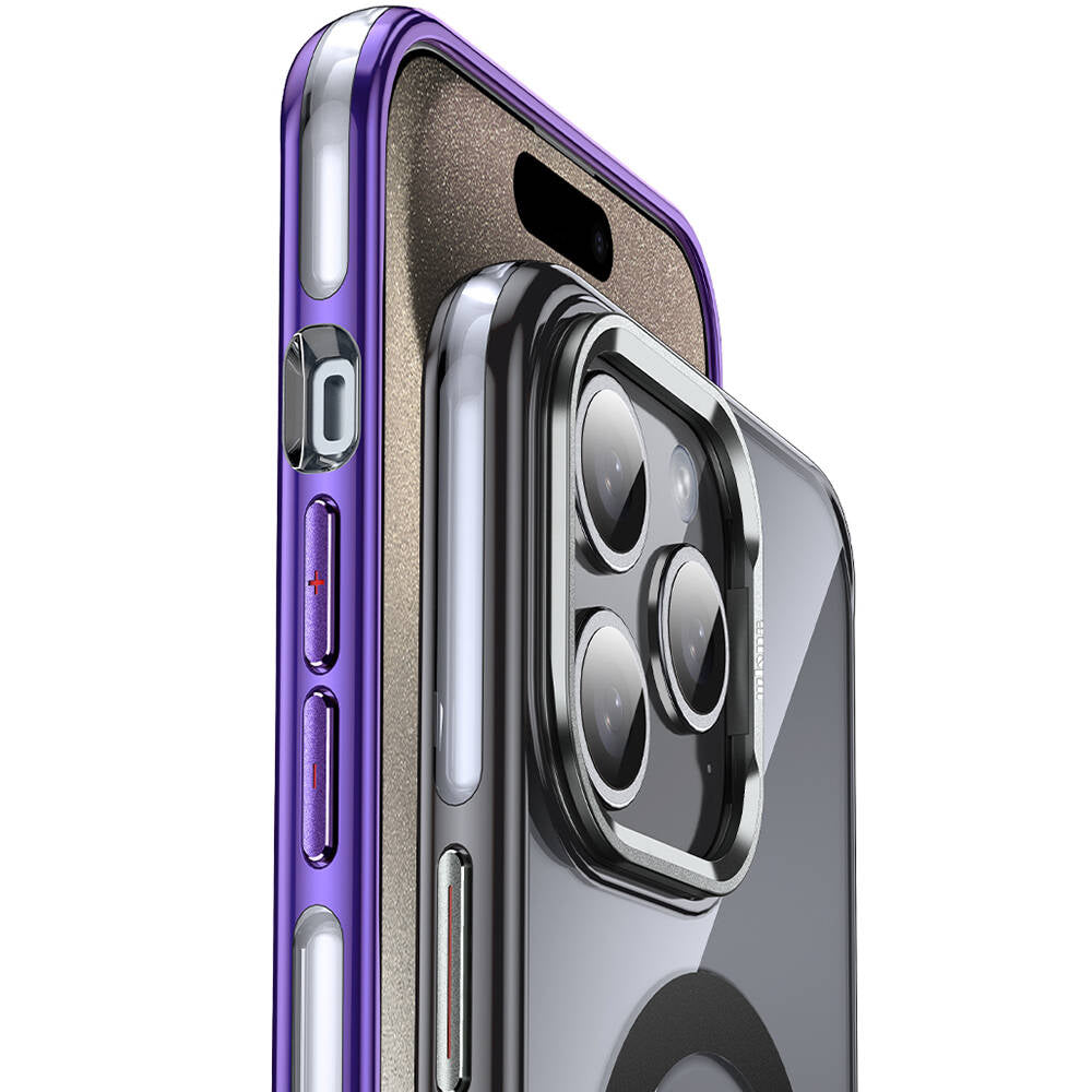 iPhone 14 Pro Max Kılıf Magsafe Şarj Özellikli Wlons Standlı Efsane Kılıf Gold