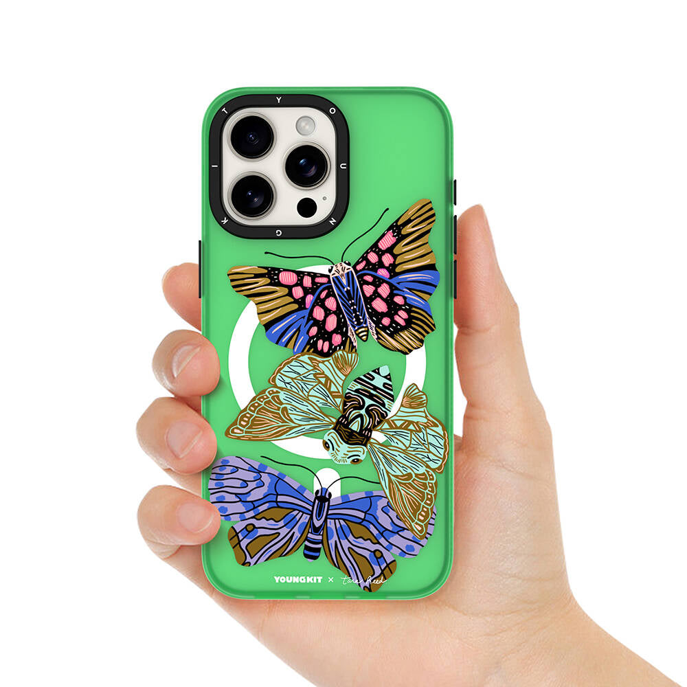 iPhone 14 Pro Max Kılıf Magsafe Şarj Özellikli YoungKit Huagu Serisi Kılıf Beyaz