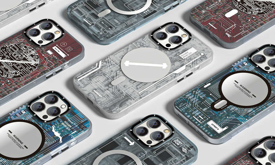 iPhone 14 Pro Max Kılıf Magsafe Şarj Özellikli YoungKit Technology Serisi Kılıf Beyaz