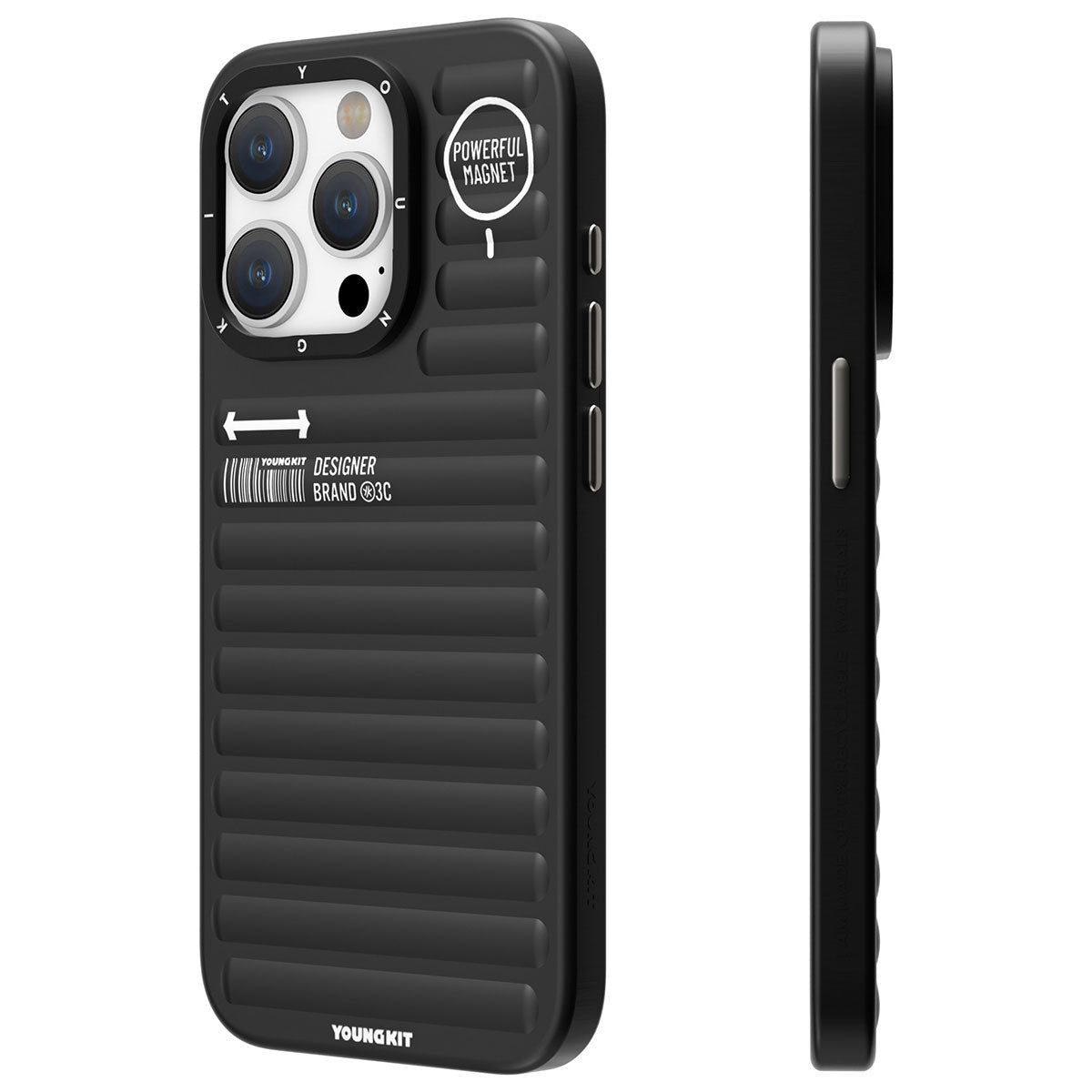 iPhone 14 Pro Max Kılıf Mat Renkli Tasarım YoungKit Original Serisi Kılıf Mor