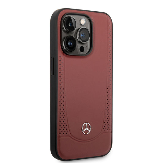 Apple iPhone 14 Pro Max Kılıf Mercedes Benz M-safe Şarj Özellikli Urban Deri Kapak