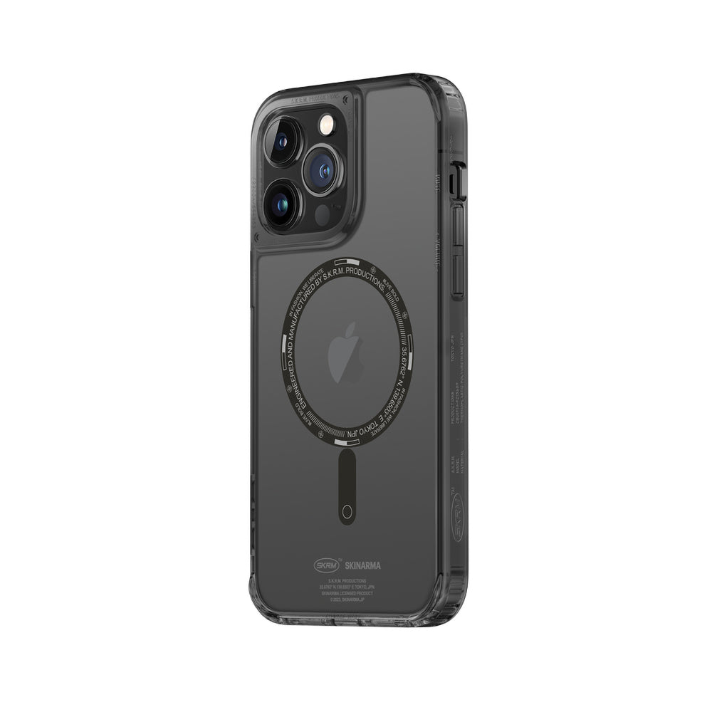 iPhone 14 Pro Max Kılıf SkinArma Şeffaf Airbag Tasarımlı Magsafe Şarj Özellikli Saido Kılıf Füme