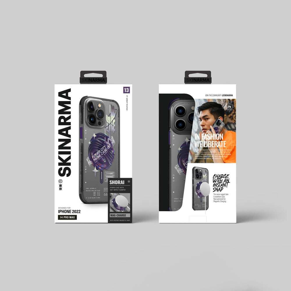 iPhone 14 Pro Max Kılıf SkinArma Şeffaf Airbag Tasarımlı Magsafe Şarj Özellikli Shorai Kılıf Kırmızı