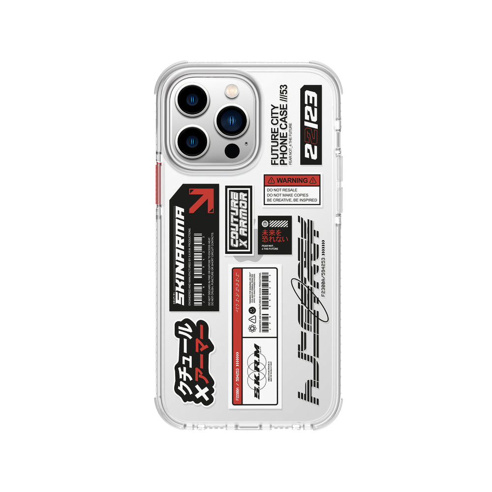 iPhone 14 Pro Max Kılıf SkinArma Şeffaf Desenli Airbag Tasarımlı Taito Kılıf Renksiz