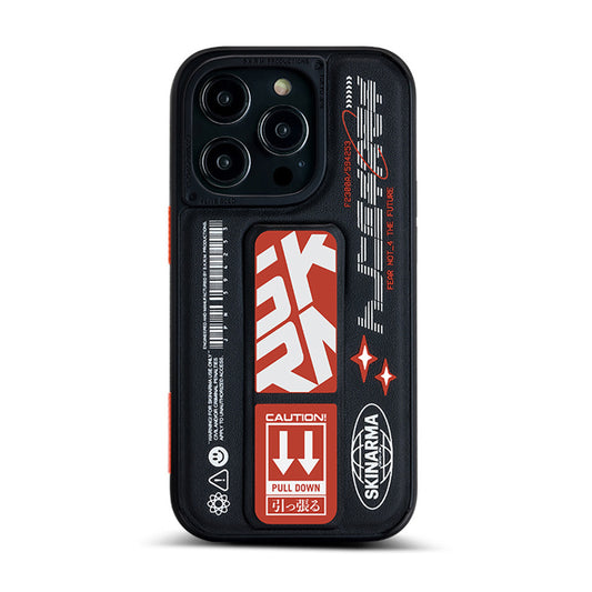 iPhone 14 Pro Max Kılıf SkinArma Standlı Deri Görünümlü Akarui Kılıf Kırmızı