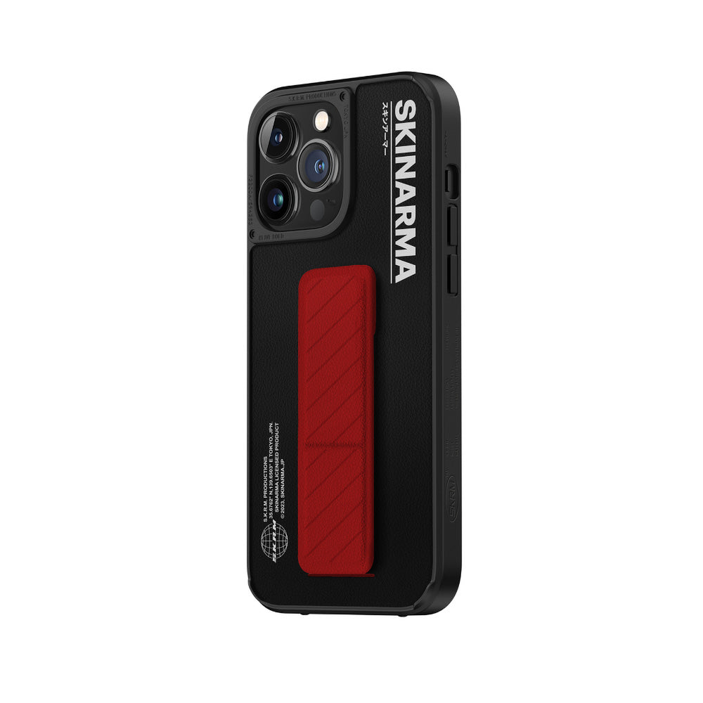 iPhone 14 Pro Max Kılıf SkinArma Standlı Deri Görünümlü Gyo Kılıf Siyah