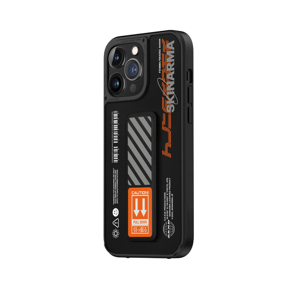 iPhone 14 Pro Max Kılıf SkinArma Standlı Deri Görünümlü Shingoki Kılıf Turuncu