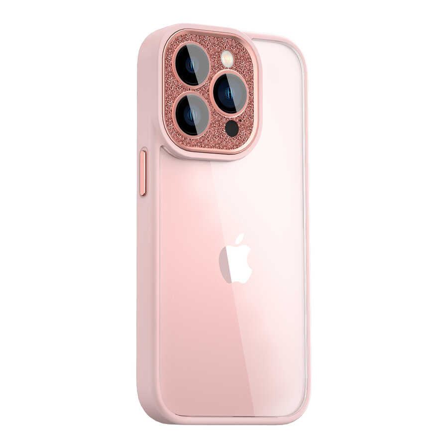 Apple iPhone 14 Pro Max Kılıf Wiwu GCC-105 Lens Korumalı Renkli Kenar Arkası Şeffaf Multicolor Kapak