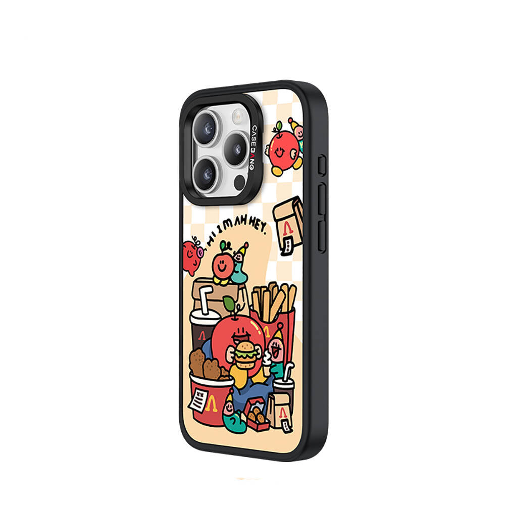 iPhone 14 Pro Max Magsafe Şarj Özellikli Casebang Ahhey Serisi Arka Panel Pembe