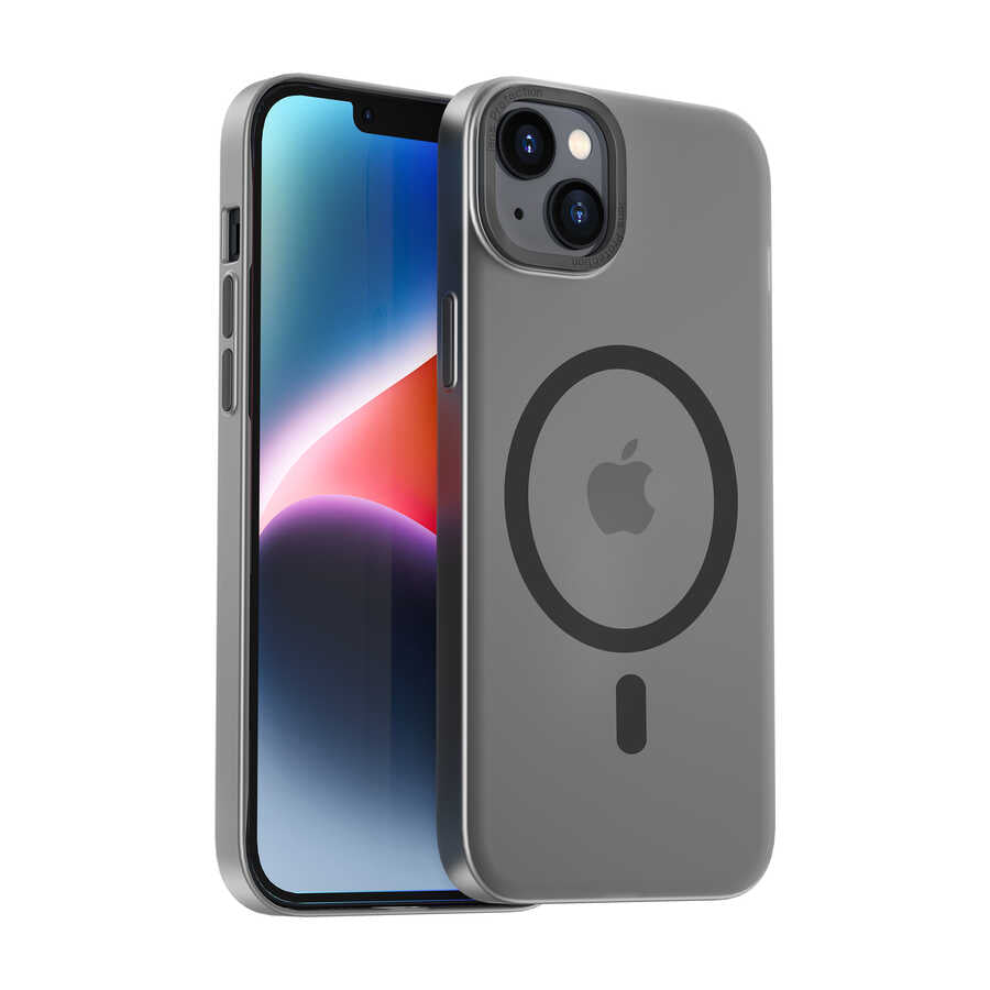 iPhone 14 Wiwu Frosted Magnetic Buzlu Sert PC Kılıf Mavi
