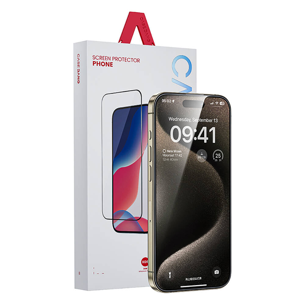iPhone 15 Casebang Clear HD Ekran Koruyucu + Kolay Uygulama Aparatı Renksiz