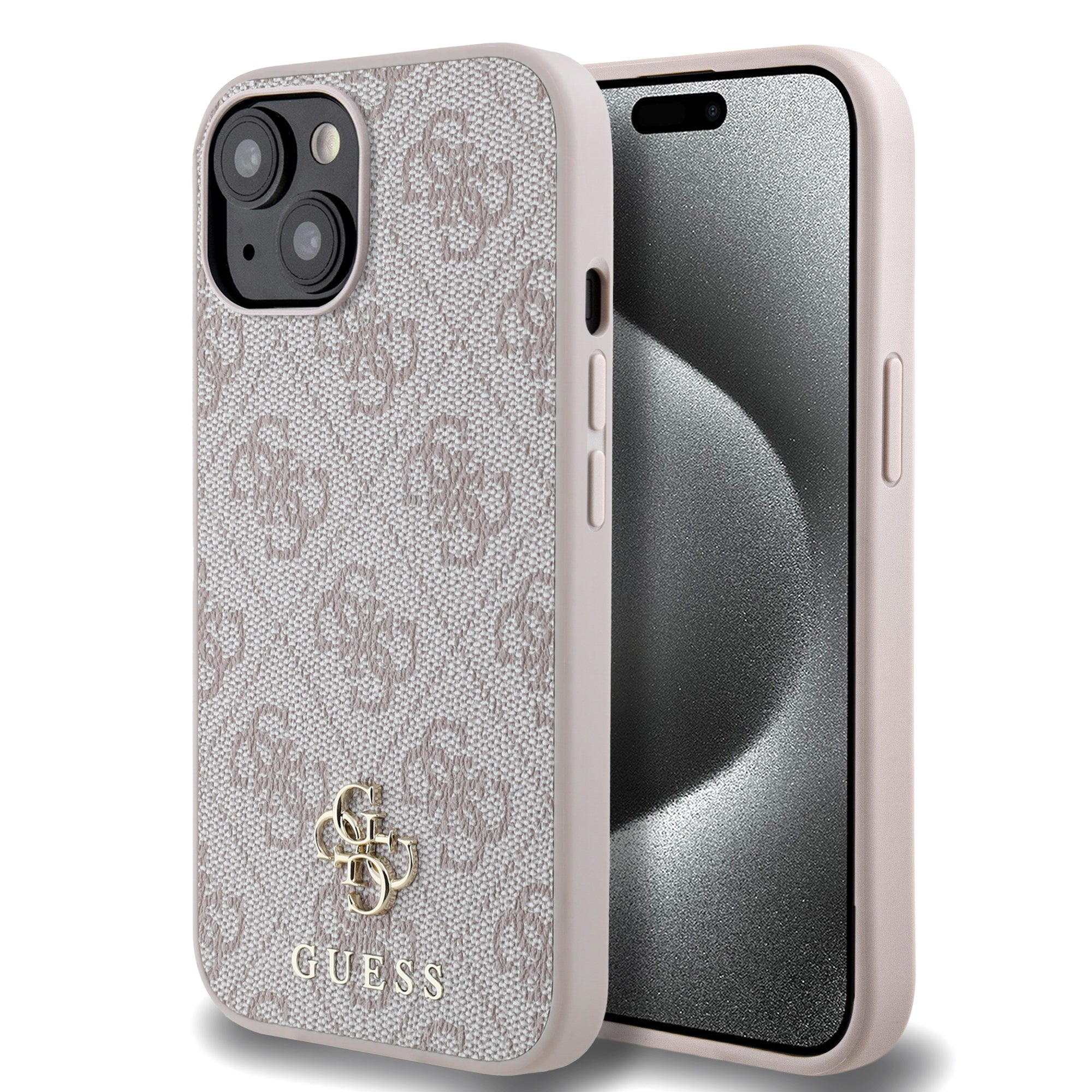 Apple iPhone 15 Kılıf Guess Orjinal Lisanslı M-safe Şarj Özellikli Small 4G Classic Kapak