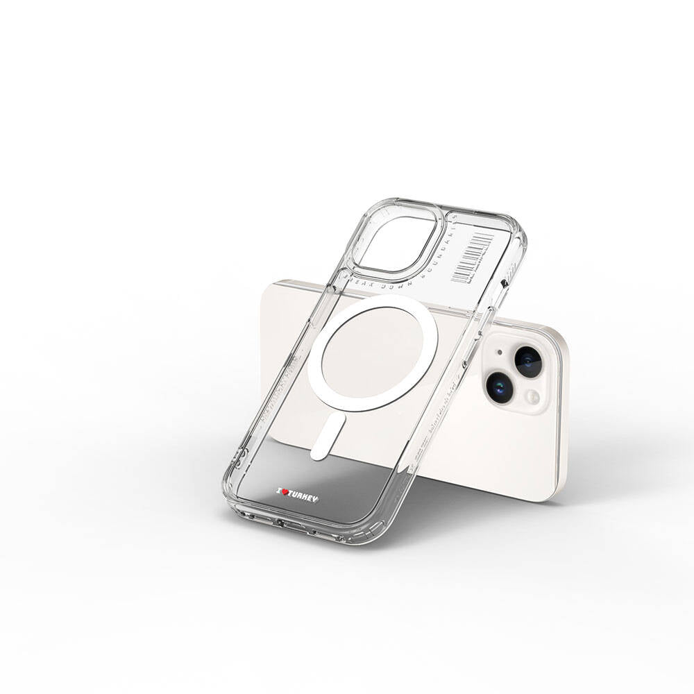 iPhone 15 Kılıf Magsafe Şarj Özellikli Şeffaf Transparan Wiwu Turkey D Serisi Kılıf Renksiz