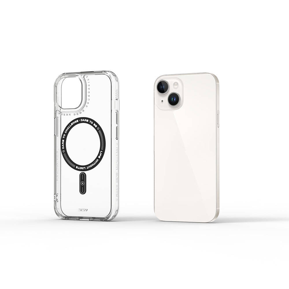 iPhone 15 Kılıf Magsafe Şarj Özellikli Wiwu Basic Color J Serisi Kılıf Pembe Koyu