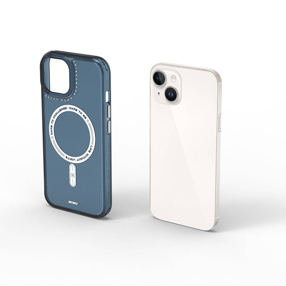 iPhone 15 Kılıf Magsafe Şarj Özellikli Wiwu Basic Color J Serisi Kılıf Beyaz