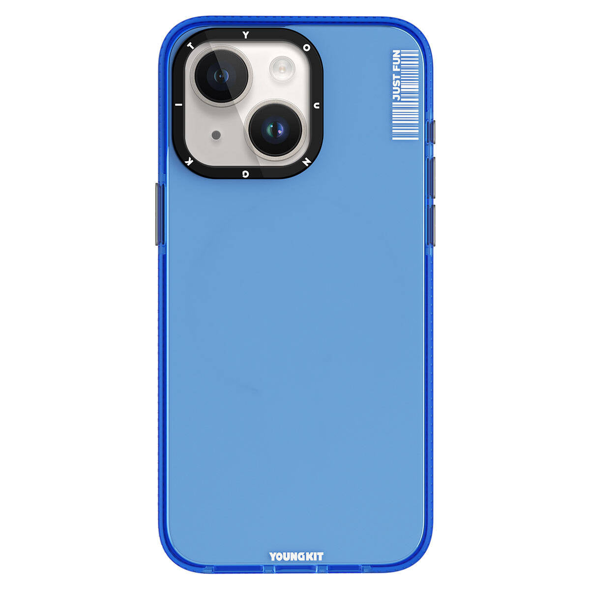 iPhone 15 Kılıf Pürüzsüz Düz Arka Yüzey YoungKit Crystal Color Serisi Kılıf Pembe