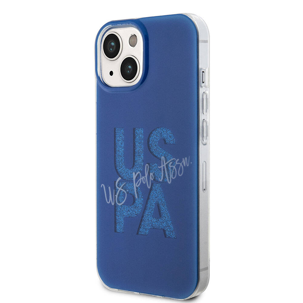 iPhone 15 Kılıf U.S. Polo Assn. Orjinal Lisanslı Simli Parlak Alfabe Tasarım Kılıf Kırmızı