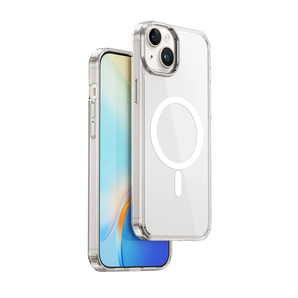 iPhone 15 Plus Kılıf Wiwu MCC-101 Magnetic Crystal Sert PC Kılıf Renksiz