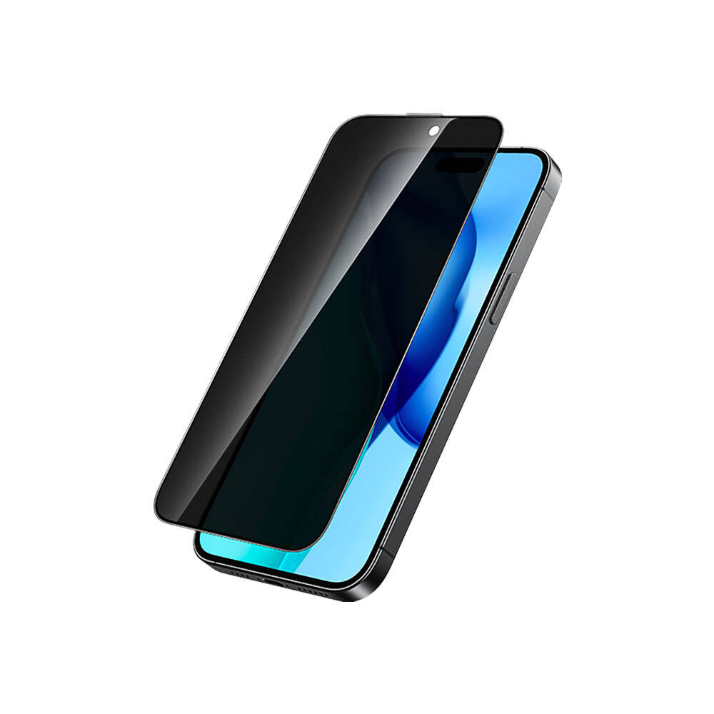 iPhone 15 Plus Recci RSP-A18AP Privacy Temperli Cam Ekran Koruyucu Gri