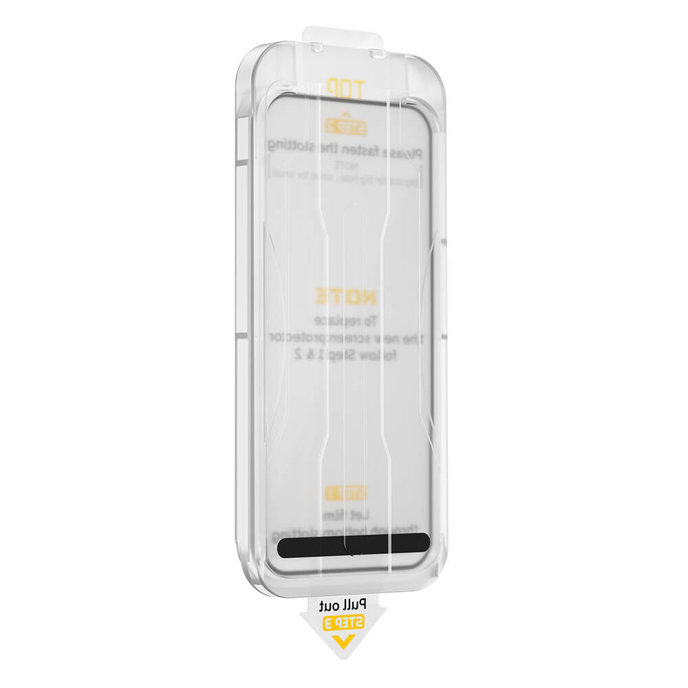 iPhone 15 Plus Wiwu SQ-008 Oleofobik Easy Install Darbeye Karşı Dayanıklı Temperli Cam Ekran Koruyucu + Kolay Uygulama Aparatlı Siyah