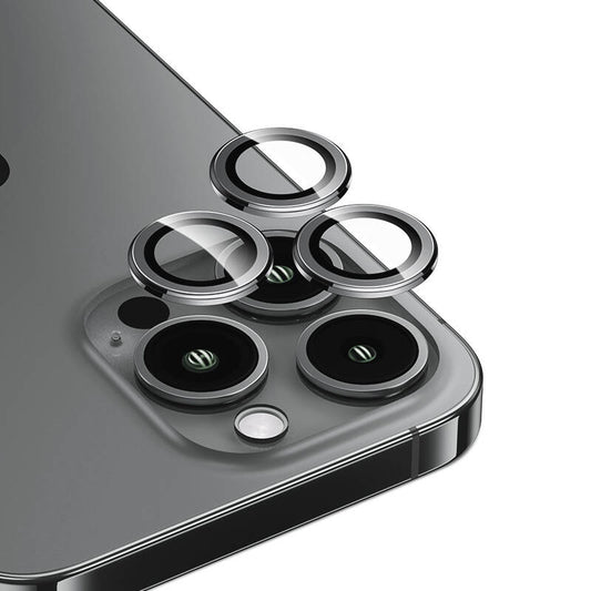 iPhone 15 Pro Benks DR Safir Kamera Lens Koruyucu Gri