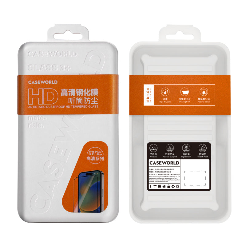 Apple iPhone 15 Pro CaseWorld HD Serisi 0.33mm Temperli Cam Ekran Koruyucu Şeffaf