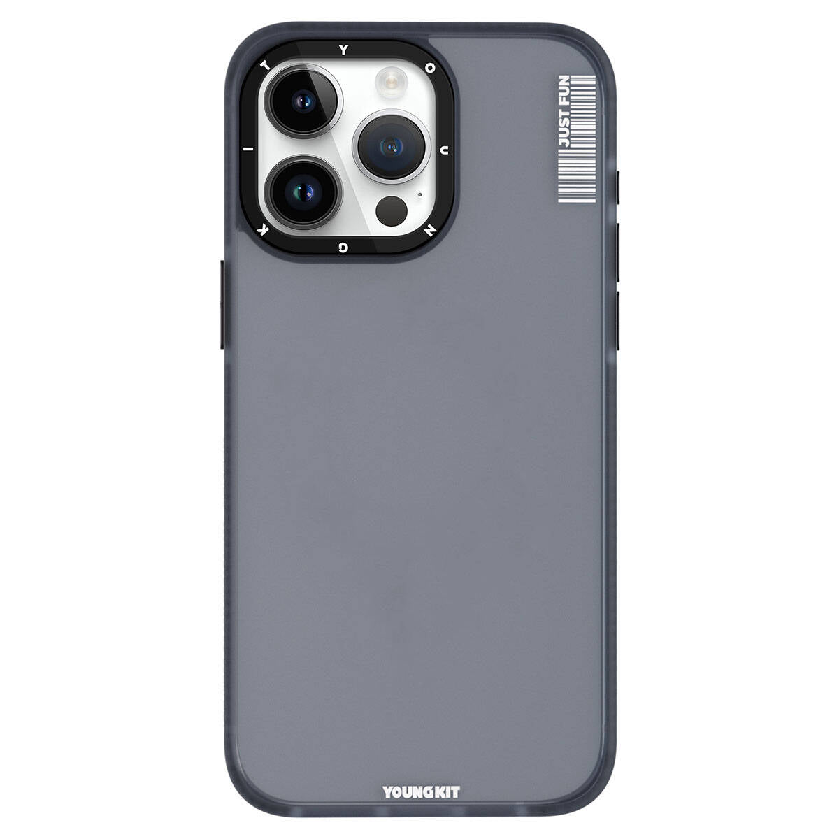 iPhone 15 Pro Kılıf Buzlu Mat Tasarım Youngkit Colored Sand Serisi Kılıf Mavi