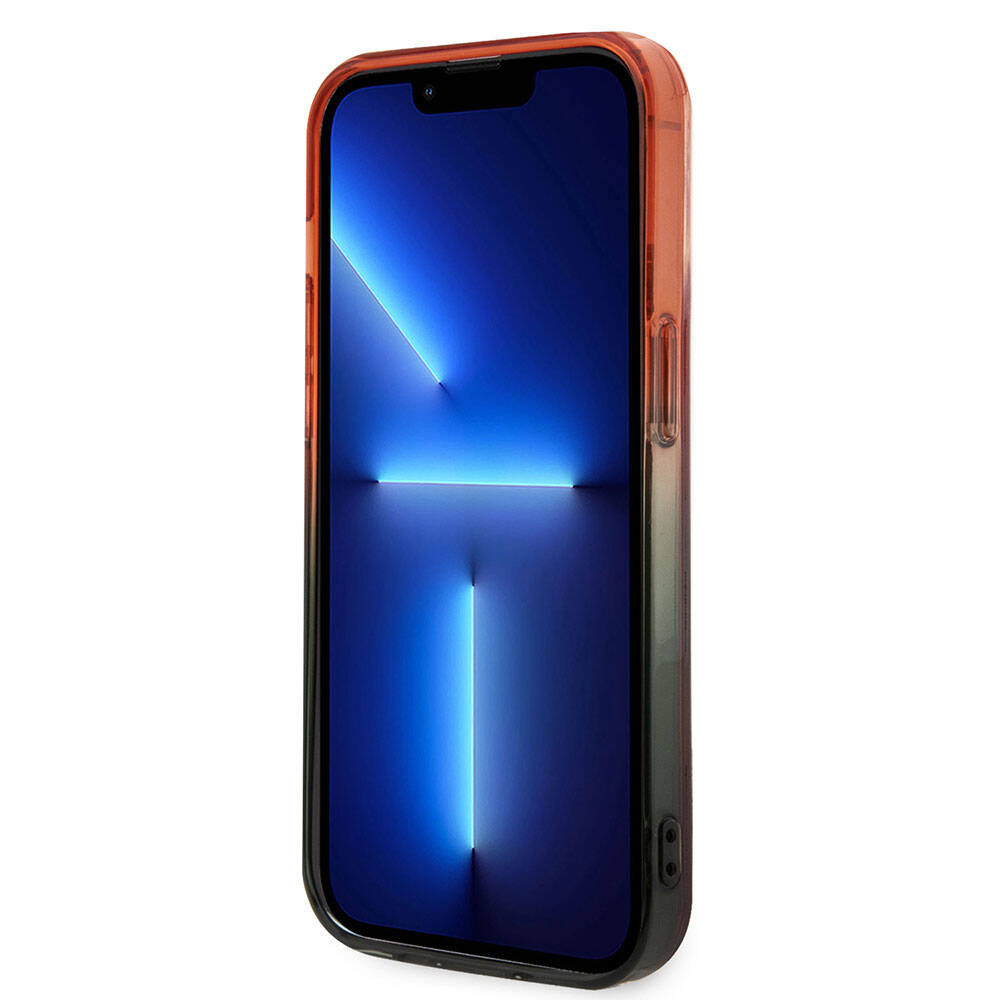 iPhone 15 Pro Kılıf Ferrari Orjinal Lisanslı Transparan SF Yazılı Kenarları Renk Geçişli Kılıf Siyah