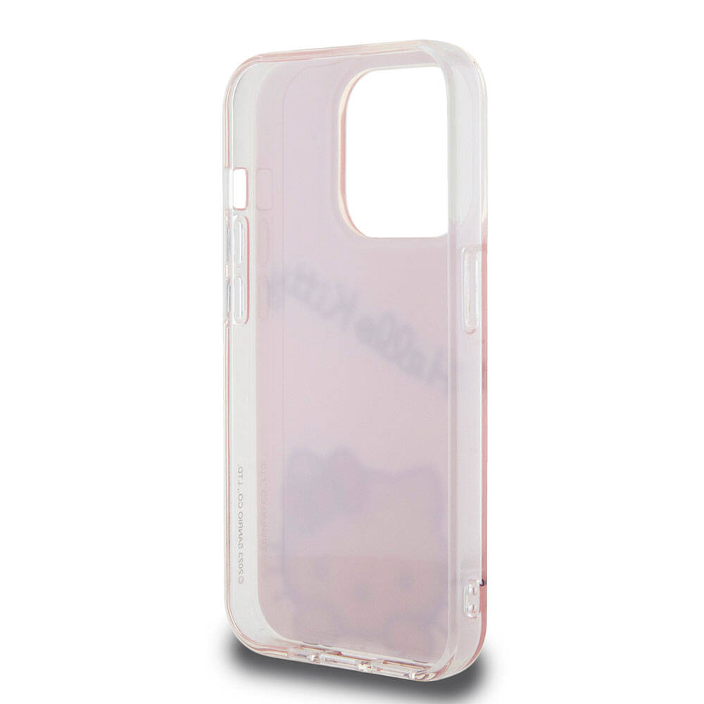 iPhone 15 Pro Kılıf Hello Kitty Orjinal Lisanslı Askılı Yazı ve İkonik Logolu Daydreaming Kılıf Pembe