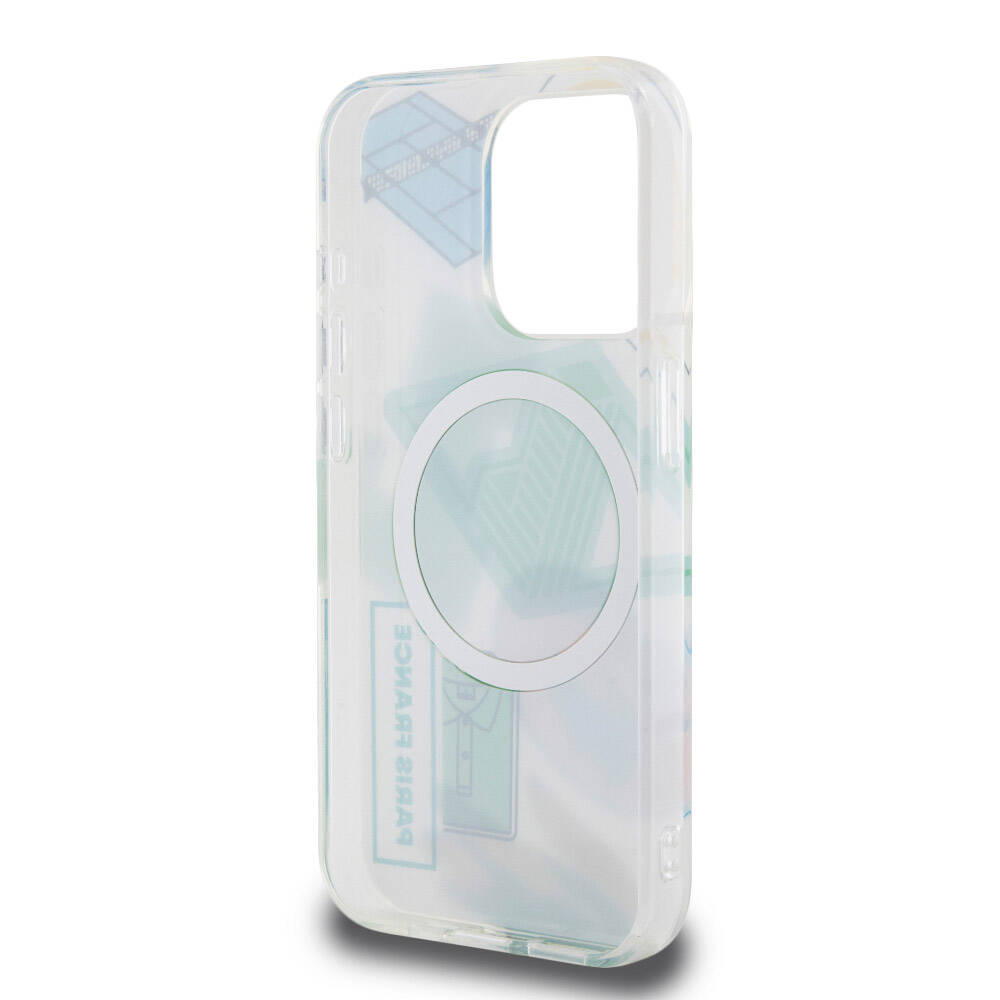 iPhone 15 Pro Kılıf Lacoste Orjinal Lisanslı Magsafe Şarj Özellikli Çift Katmanlı Yamalar Desenli Kılıf Turuncu