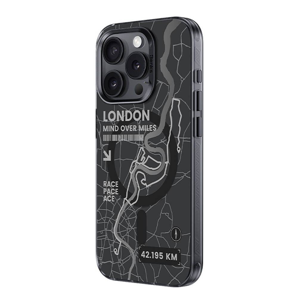 iPhone 15 Pro Kılıf Magsafe Şarj Özellikli Benks City Serisi Kılıf Mavi