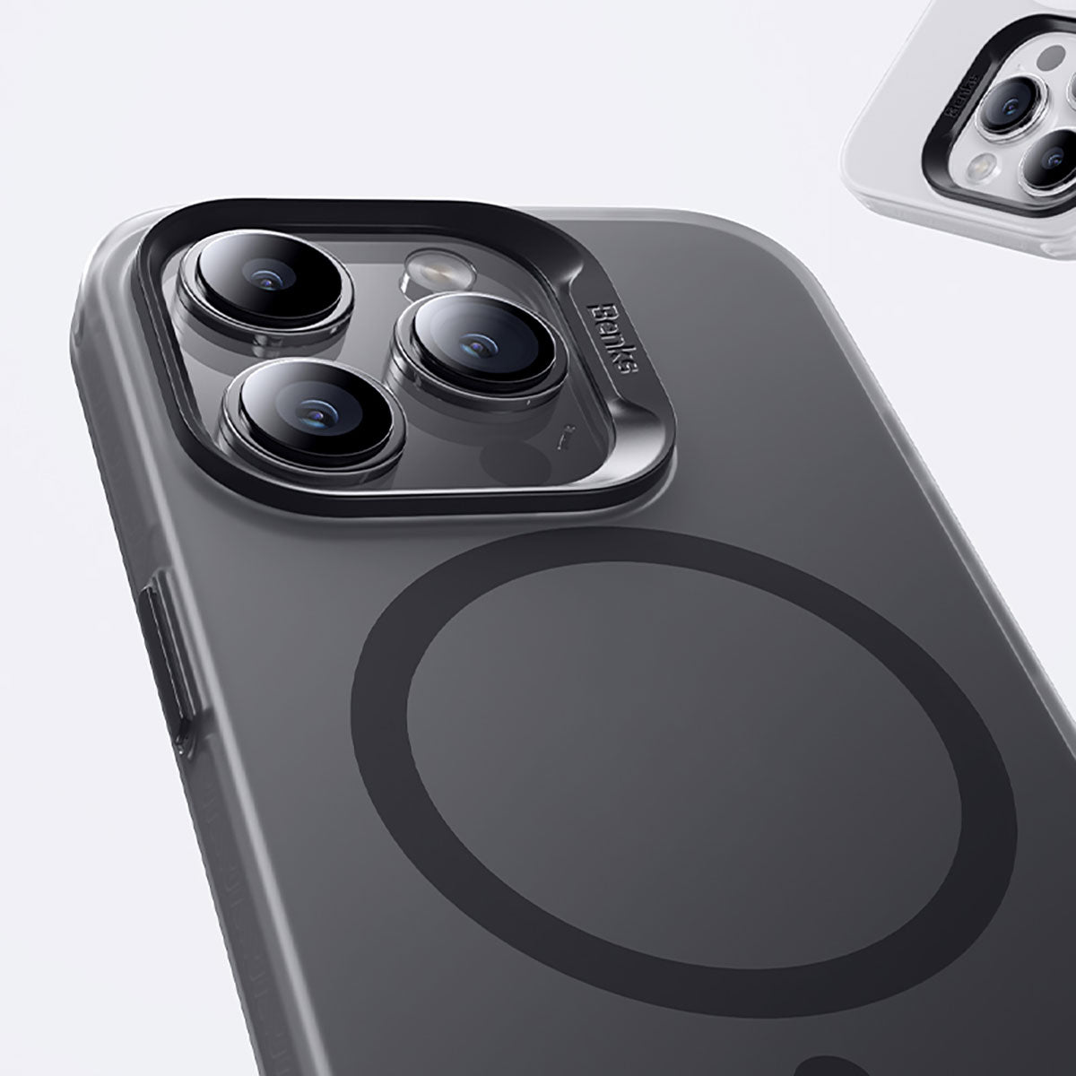 iPhone 15 Pro Kılıf Magsafe Şarj Özellikli Benks Lucid Armor Kılıf Beyaz