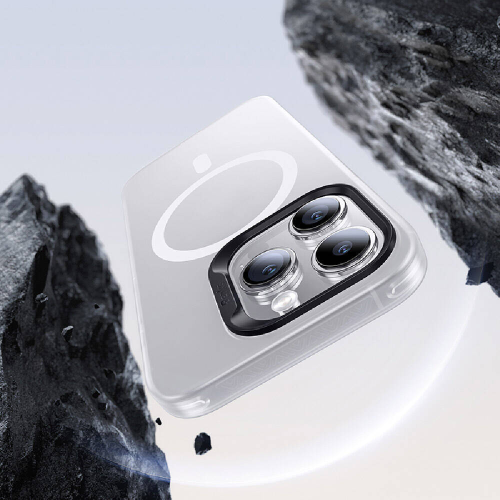 iPhone 15 Pro Kılıf Magsafe Şarj Özellikli Benks Lucid Armor Kılıf Mavi