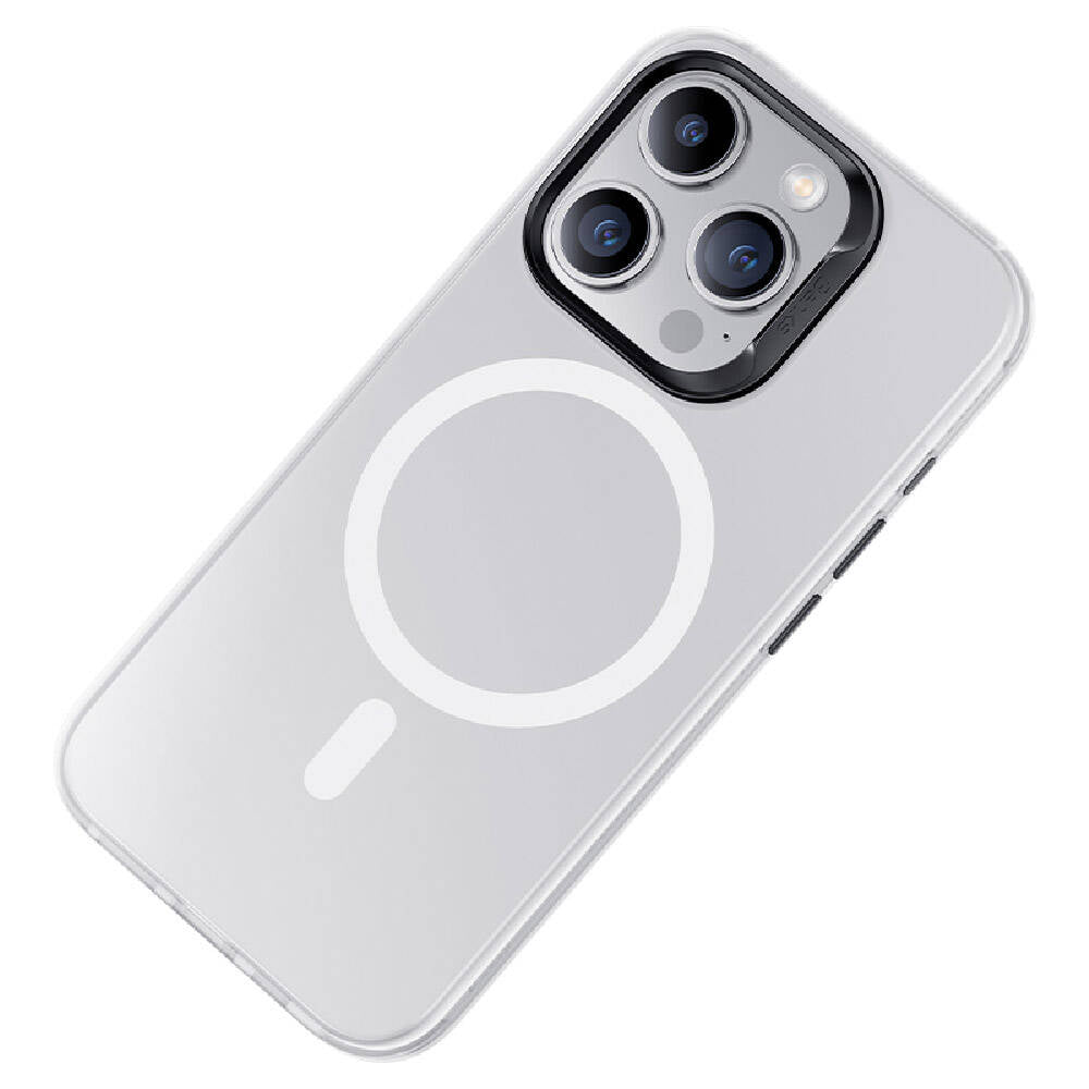 iPhone 15 Pro Kılıf Magsafe Şarj Özellikli Benks Lucid Armor Kılıf Gri