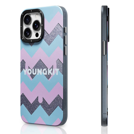 Apple iPhone 15 Pro Kılıf M-safe Şarj Özellikli Youngkit Star Dazzle Serisi Kapak