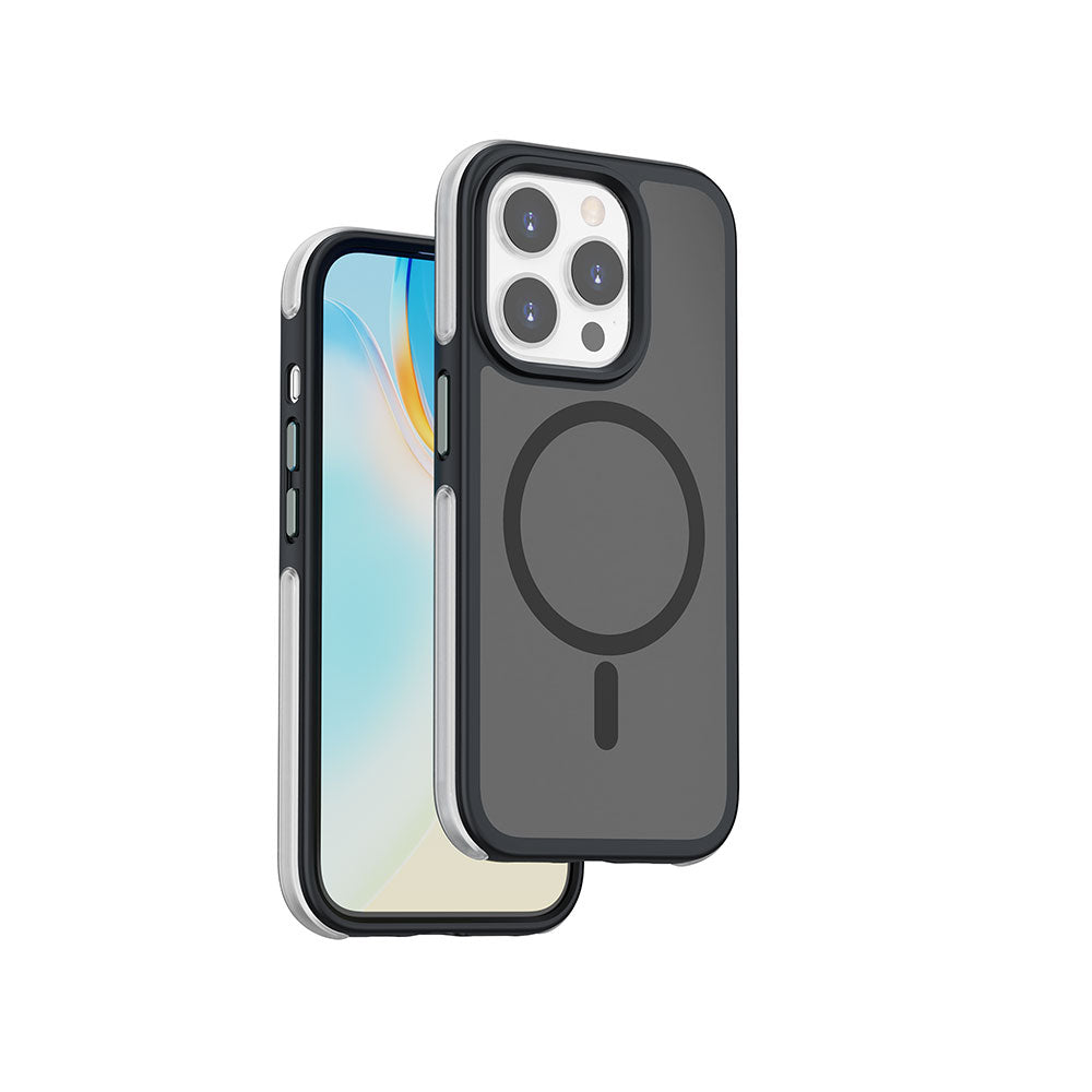 iPhone 15 Pro Kılıf Wiwu ZKK-012 Magsafe Şarj Özellikli Air Cushion Kılıf Siyah