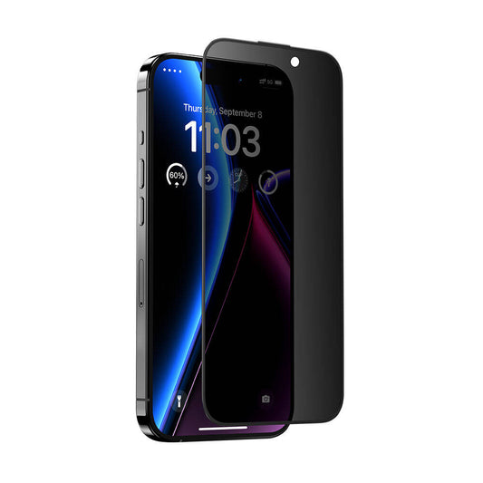 iPhone 15 Pro Max Benks V Pro Ultra Shield Privacy 0.3mm Ekran Koruyucu + Kolay Uygulama Aparatlı Siyah