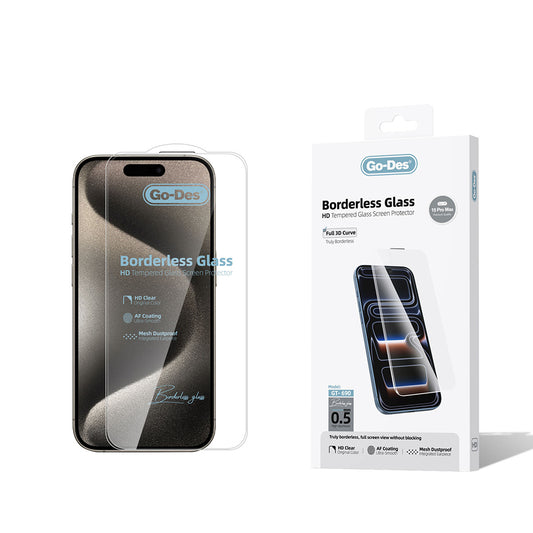 Apple iPhone 15 Pro Max Go Des Borderless Temperli Cam Ekran Koruyucu