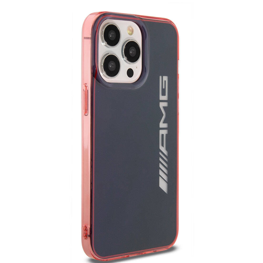 iPhone 15 Pro Max Kılıf AMG Orjinal Lisanslı Çift Katmanlı Şeffaf Büyük Logo Kılıf Siyah