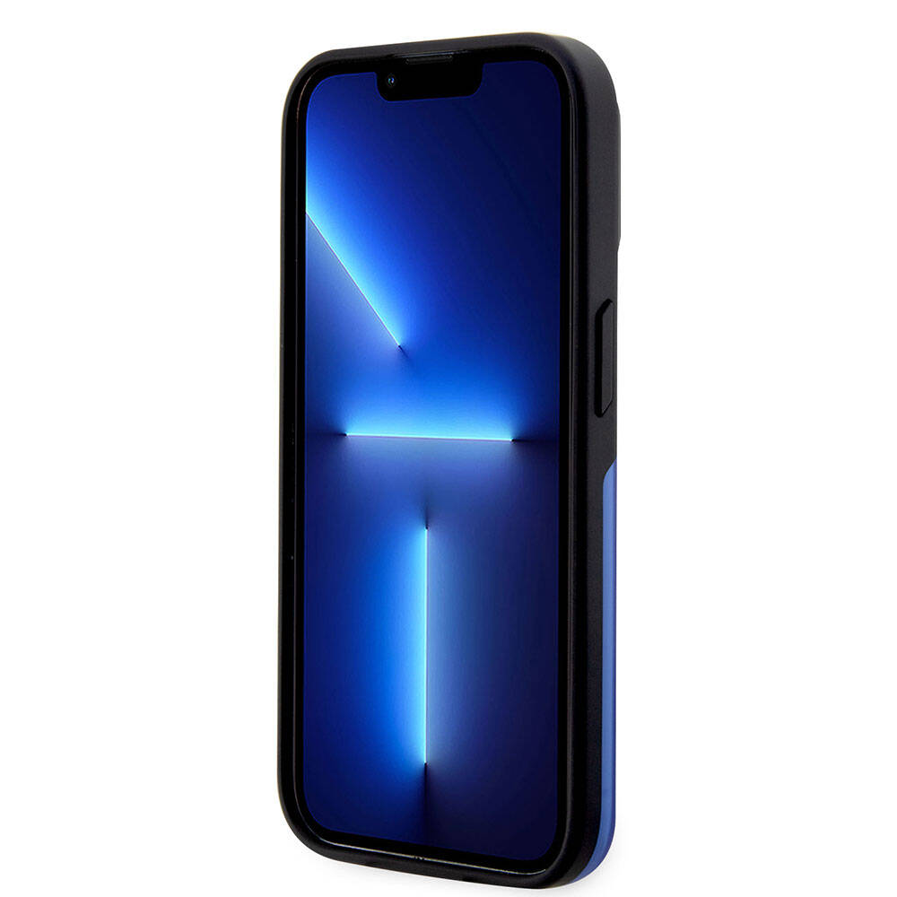 iPhone 15 Pro Max Kılıf BMW Orjinal Lisanslı Magsafe Şarj Özellikli IML Baskı Logolu Buzlu Mat Kılıf Mavi
