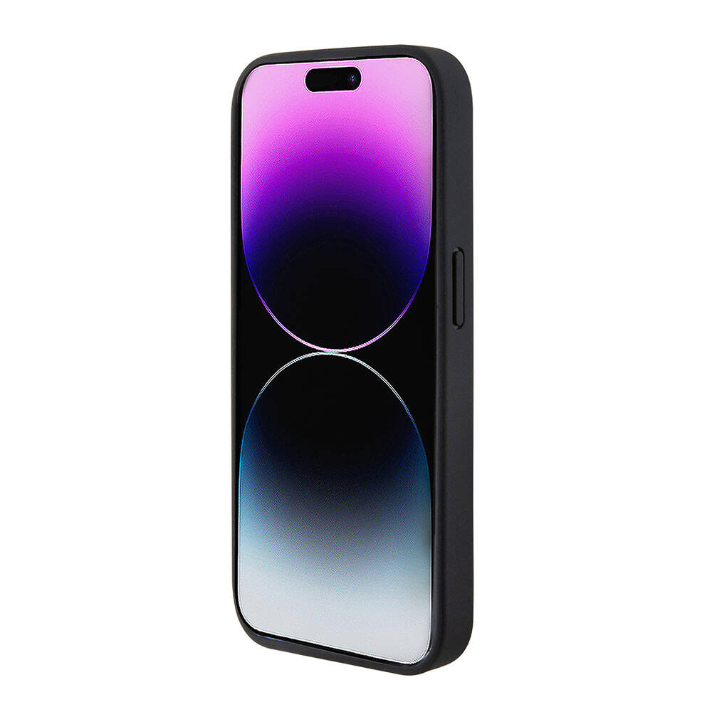 iPhone 15 Pro Max Kılıf BMW Orjinal Lisanslı Magsafe Şarj Özellikli M Logolu PU Karbon Kılıf Siyah