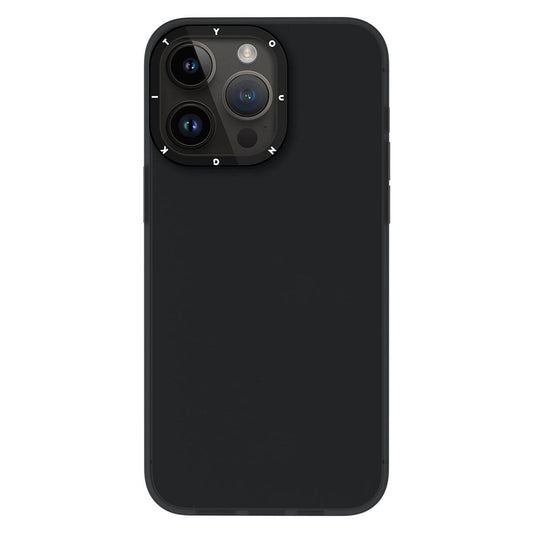 iPhone 15 Pro Max Kılıf Buzlu Mat Tasarım Youngkit Hidden Sand Serisi Kılıf Siyah