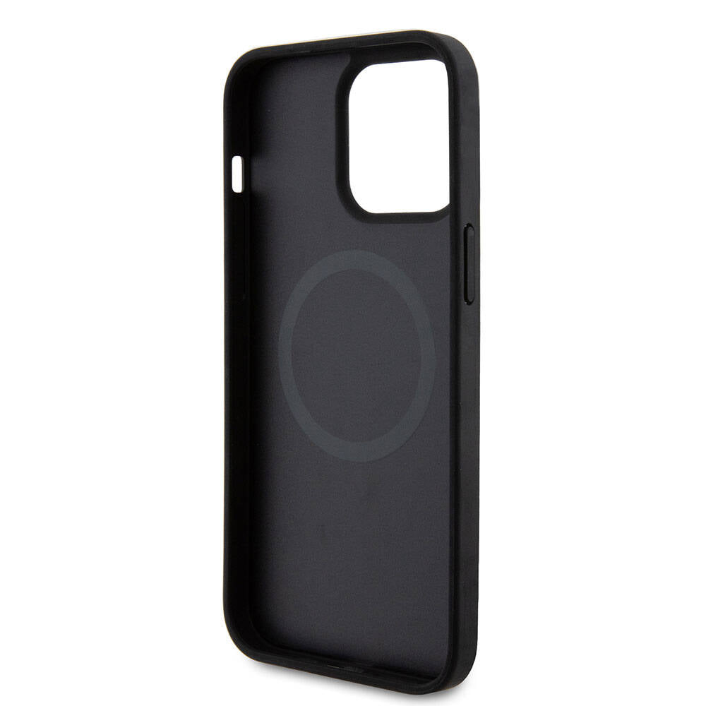 iPhone 15 Pro Max Kılıf Ferrari Orjinal Lisanslı Magsafe Şarj Özellikli Metal Logolu PU Karbon Kılıf Kırmızı