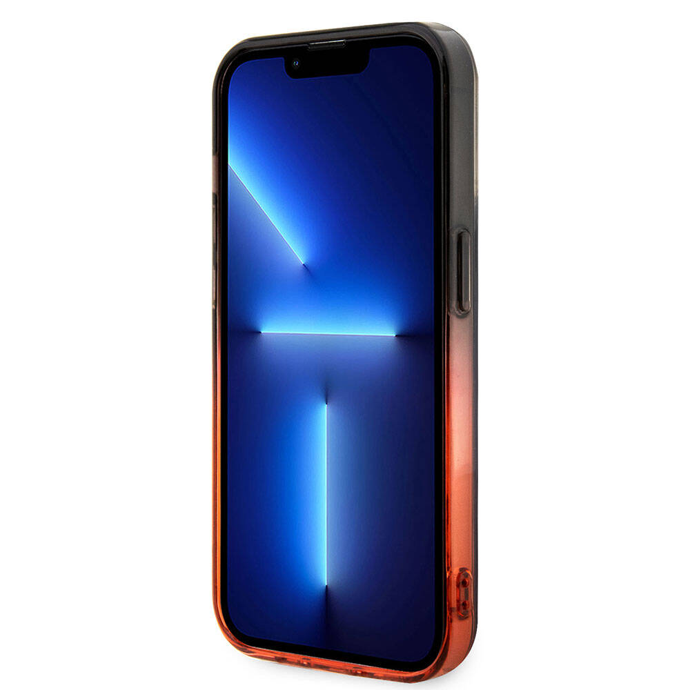 iPhone 15 Pro Max Kılıf Ferrari Orjinal Lisanslı Transparan SF Yazılı Kenarları Renk Geçişli Kılıf Kırmızı