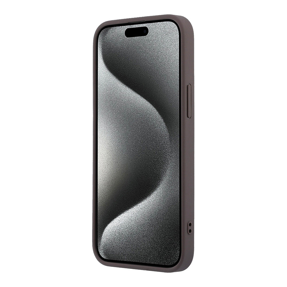 Apple iPhone 15 Pro Max Kılıf Guess Orjinal Lisanslı M-safe Kabartmalı 4G Desenli Yazı Logolu Kapak