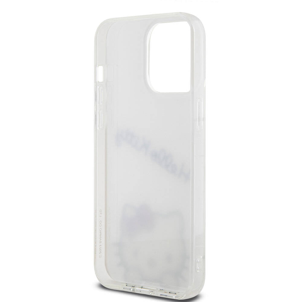 iPhone 15 Pro Max Kılıf Hello Kitty Orjinal Lisanslı Askılı Yazı ve İkonik Logolu Daydreaming Kılıf Beyaz