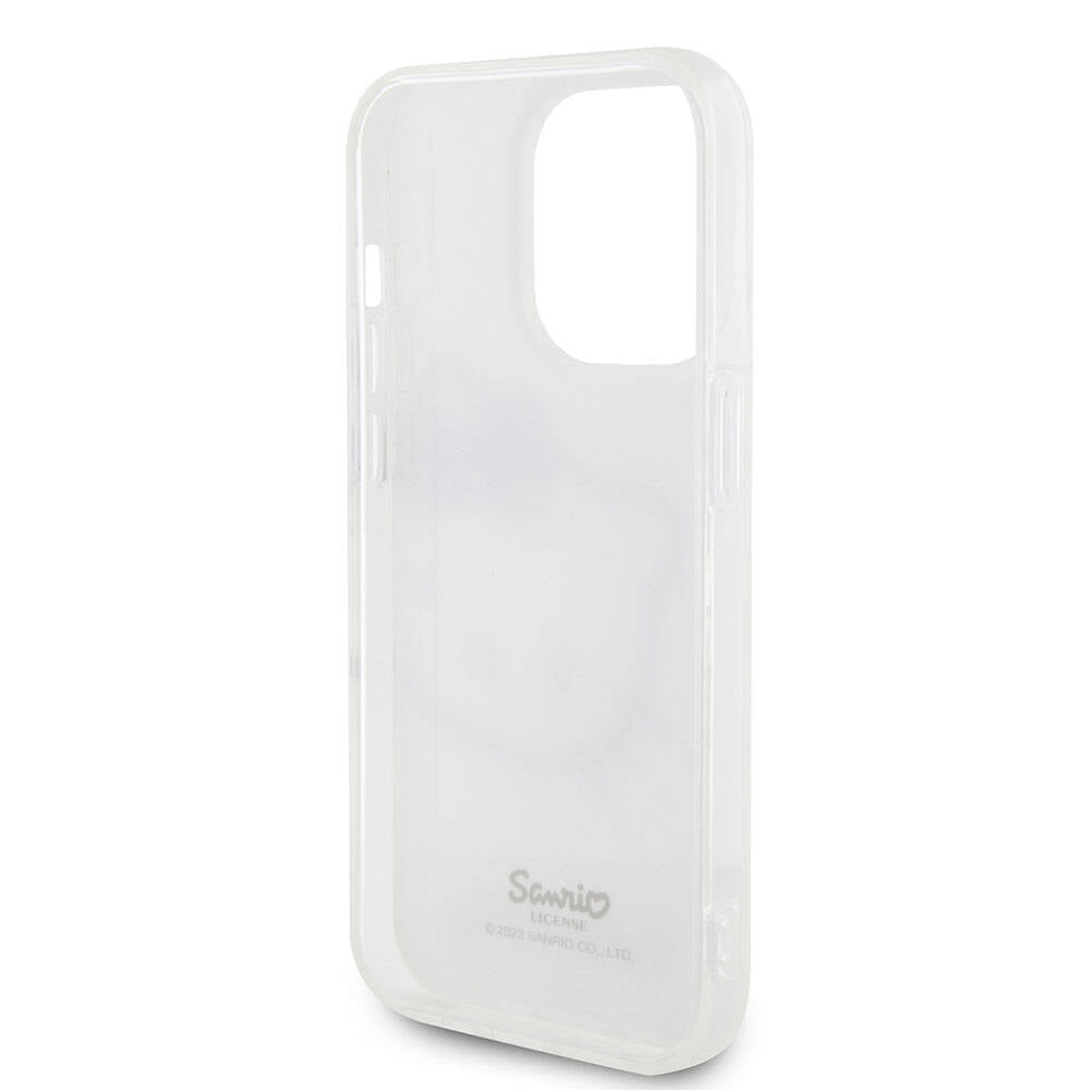 iPhone 15 Pro Max Kılıf Hello Kitty Orjinal Lisanslı Yazı ve İkonik Logolu Kitty Head Kılıf Beyaz